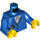 LEGO Blauw Minifiguur Torso Jasje met Wit Shirt en Tie, Vliegtuig logo, en ID-Kenteken (76382 / 88585)