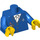 LEGO Blauw Minifiguur Torso Jasje met Wit Shirt en Tie, Vliegtuig logo, en ID-Kenteken (76382 / 88585)