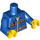 LEGO Blue Minifigure Torso Unbuttoned Jacket with Two Orange Stripes and Pockets, over Light-Blue Ribbed-Neck Shirt (76382 / 88585)