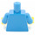 LEGO Blue Minifigure Torso Unbuttoned Jacket with Two Orange Stripes and Pockets, over Light-Blue Ribbed-Neck Shirt (76382 / 88585)