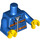 LEGO Azul Minifigura Torso Unbuttoned Chaqueta con Dos Naranja Rayas y Pockets, over Light-Azul Ribbed-Neck Camisa (76382 / 88585)