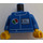 LEGO Blå Minifigur Overkropp Windbreaker med Octan logo og &#039;Oil&#039; (Non-Italic Letters) uten reverserte logofarger (76382 / 88585)