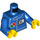 LEGO Blue Minifigure Torso Windbreaker with Octan Logo and &#039;Oil&#039; (Non-Italic Letters) without Reversed Logo Colors (76382 / 88585)