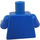 LEGO Blue Minifigure Torso with Orange Bib Overalls with Pocket and Black Clips over Ribbed-neck Shirt (73403 / 76382)