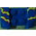 LEGO Blau Kotflügel Platte 2 x 4 mit Overhanging Headlights mit Sparks Aufkleber (44674)