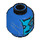 LEGO Blau Nebula Minifigure Kopf (Einbau-Vollbolzen) (3626 / 18376)