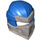 LEGO Blauw Ninjago Wrap met Vlak Zilver Armor (66953)