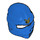 LEGO Blau Ninjago Wrap mit Ridged Forehead mit Gold Ninjago Logogram (19767 / 98133)