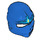 LEGO Blue Ninjago Wrap with Ridged Forehead with Lightning Energy Symbol (10657 / 98133)