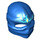 LEGO Bleu Ninjago Wrap avec Ridged Forehead avec Lightning Energy Symbol (10657 / 98133)