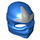 LEGO Blue Ninjago Wrap with Ridged Forehead with Metallic Silver (25392 / 99311)