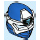 LEGO Blau Ninjago Wrap mit Weiß Maske und Jay Ninjago Logogram