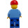 LEGO Blau Overalls mit Tools und rot Deckel Minifigur