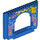 LEGO Blue Panel 4 x 16 x 10 with Gate Hole with Teddy Bears, Stars and Purple Clouds (15626 / 50142)