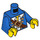 LEGO Blue Pirate Torso Open Coat with Brown Bandolier with Large Buckle (973 / 76382)