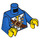 LEGO Blau Pirate Torso Open Coat mit Brown Bandolier mit Groß Buckle (973 / 76382)