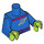 LEGO Blauw Pizza Planet Alien Minifig Torso (973 / 88585)