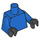 LEGO Blue Plain Minifig Torso with Blue Arms and Black Hands (973 / 76382)