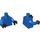 LEGO Blau Schmucklos Minifig Torso mit Blau Arme und Schwarz Hände (973 / 76382)