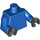 LEGO Blue Plain Minifig Torso with Blue Arms and Black Hands (973 / 76382)