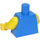 LEGO Blue Plain Minifig Torso with Yellow Arms and Hands (73403 / 88585)