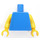 LEGO Bleu Plaine Minifig Torse avec Jaune Bras et Mains (76382 / 88585)
