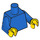 LEGO Blauw Vlak Torso met Blauw Armen en Geel Handen (973 / 76382)