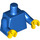 LEGO Blu Liscio Busto con Blu Braccia e Giallo Mani (973 / 76382)