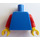 LEGO Blauw Vlak Torso met Rood Armen en Geel Handen (73403 / 88585)