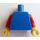 LEGO Blauw Vlak Torso met Rood Armen en Geel Handen (76382 / 88585)