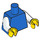 LEGO Blue Plain Torso with White Arms and Yellow Hands (76382 / 88585)