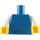 LEGO Blue Plain Torso with White Arms and Yellow Hands (76382 / 88585)