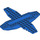LEGO Bleu Avion Bas 18 x 16 x 1 x 1 1/3 (35106)