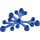 레고 파란색 식물 나뭇잎 6 x 5 (2417)