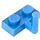 LEGO Bleu assiette 1 x 2 avec Crochet (Bras horizontal de 5 mm) (43876 / 88072)