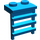 LEGO Bleu assiette 1 x 2 avec Échelle (4175 / 31593)