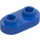 LEGO Blue Plate 1 x 2 with Rounded Ends and Open Studs (35480)