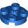 LEGO Blauw Plaat 2 x 2 Ronde met As Gat (met &#039;+&#039;-vormig asgat) (4032)