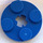 LEGO Blauw Plaat 2 x 2 Ronde met As Gat (met &#039;X&#039;-vormig asgat) (4032)