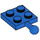 LEGO Blauw Plaat 2 x 2 met Kogelgewricht en geen gat in de plaat (3729)