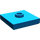 LEGO Blau Platte 2 x 2 mit Nut und 1 Center Stud (23893 / 87580)