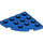 LEGO Blue Plate 4 x 4 Round Corner (30565)