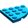 LEGO Blue Plate 4 x 4 Round Corner (30565)