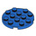 LEGO Blue Plate 4 x 4 Round with Hole and Snapstud (60474)