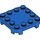 LEGO Blue Plate 4 x 4 x 0.7 with Rounded Corners and Empty Middle (66792)