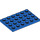 LEGO Blue Plate 4 x 6 (3032)