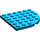 LEGO Blue Plate 6 x 6 Round Corner (6003)