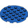 LEGO Blue Plate 6 x 6 Round with Pin Hole (11213)