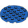 LEGO Blue Plate 6 x 6 Round with Pin Hole (11213)