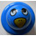 LEGO Blau Primo Runden Rattle 1 x 1 Backstein mit Vogel und Arrows Muster (31005)